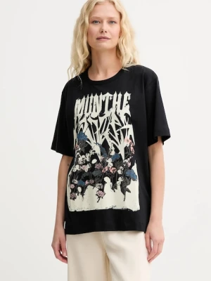 MUNTHE t-shirt bawełniany PRIZE czarny