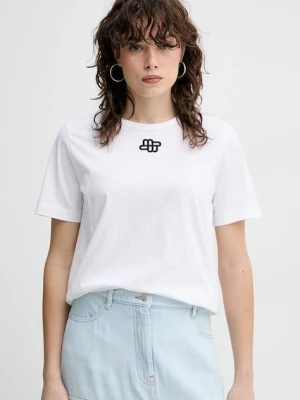MUNTHE t-shirt bawełniany TYLIE biały