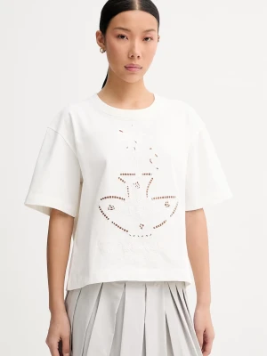 MUNTHE T-shirt damski bawełniany NELLAMY