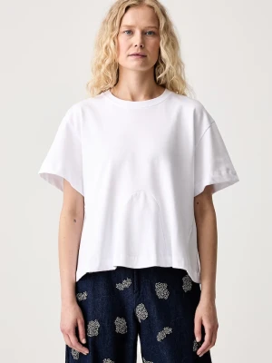 MUNTHE T-shirt damski bawełniany VUPITER biały