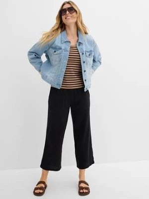 Muślinowe spodnie culotte z bawełny bonprix