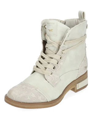 Mustang Botki w kolorze beżowo-szarym rozmiar: 37