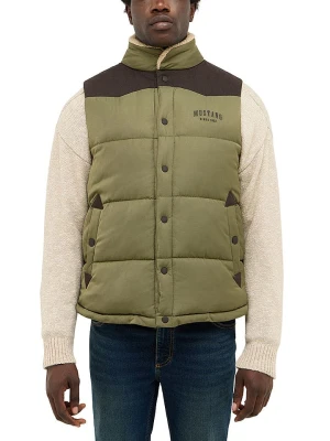 Mustang Kamizelka pikowana w kolorze khaki rozmiar: XL