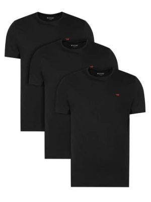 Mustang Komplet t-shirtów 1017076 Czarny Regular Fit