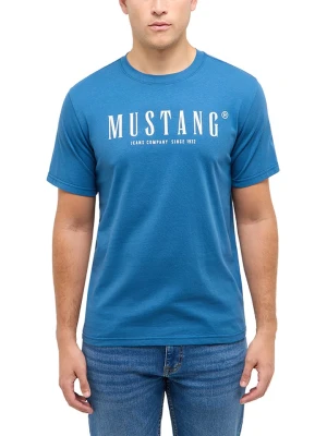 Mustang Koszulka "Austin" w kolorze niebieskim rozmiar: M