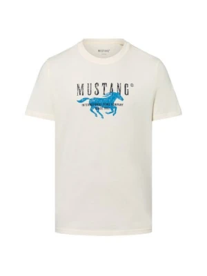 Mustang Koszulka męska - Austin Mężczyźni Bawełna beżowy nadruk,