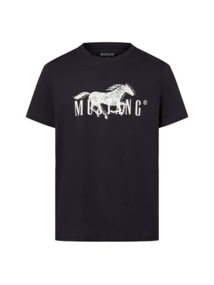 Mustang Koszulka męska - Austin Mężczyźni Bawełna czarny nadruk,