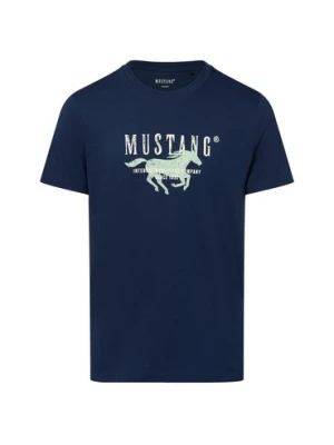 Mustang Koszulka męska - Austin Mężczyźni Bawełna niebieski nadruk,