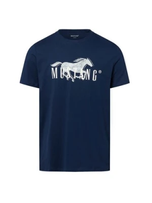 Mustang Koszulka męska - Austin Mężczyźni Bawełna niebieski nadruk,