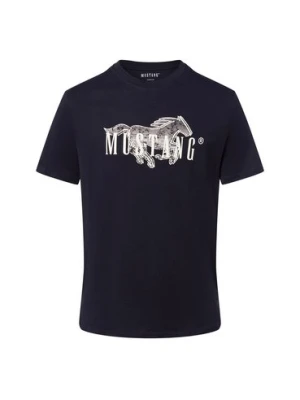 Mustang Koszulka męska - Austin Mężczyźni Bawełna niebieski nadruk,