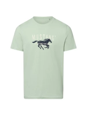 Mustang Koszulka męska - Austin Mężczyźni Bawełna zielony nadruk,