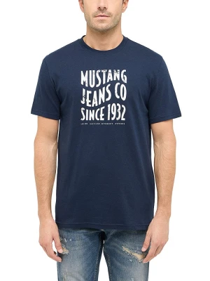 Mustang Koszulka w kolorze granatowym rozmiar: M