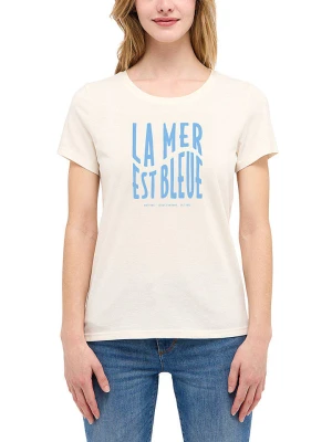 Mustang Koszulka w kolorze kremowym rozmiar: L