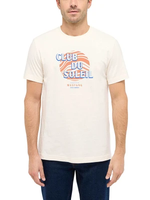 Mustang Koszulka w kolorze kremowym rozmiar: 3XL