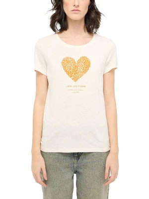 Mustang Koszulka w kolorze kremowym rozmiar: XS