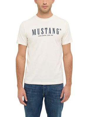 Mustang Koszulka w kolorze kremowym rozmiar: M