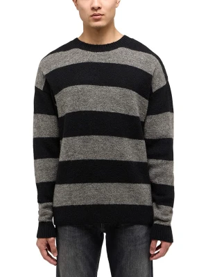 Mustang Sweter "Moon" w kolorze czarno-szarym rozmiar: L