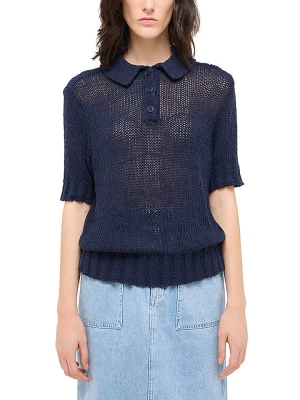 Mustang Sweter w kolorze granatowym rozmiar: S