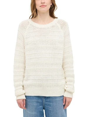 Mustang Sweter w kolorze kremowym rozmiar: L