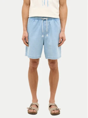 Mustang Szorty jeansowe Prague 1016652 Niebieski Loose Fit