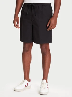 Mustang Szorty materiałowe Linen 1016459 Czarny Loose Fit