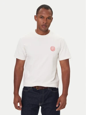 Mustang T-Shirt Akron 1016869 Écru Relaxed Fit Kremowy