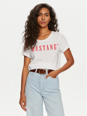 Mustang T-Shirt Alma 1013933 Biały Regular Fit