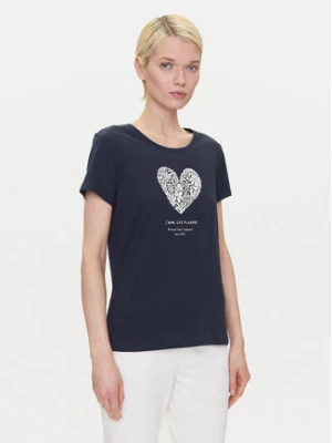 Mustang T-Shirt Alma 1016156 Granatowy Regular Fit