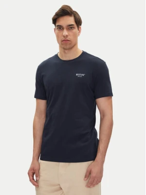 Mustang T-Shirt Austin 1016273 Granatowy Regular Fit