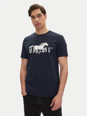 Mustang T-Shirt Austin 1016279 Granatowy Regular Fit