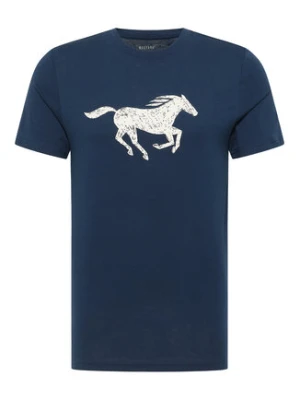 Mustang T-Shirt Austin 1016483 Granatowy Regular Fit