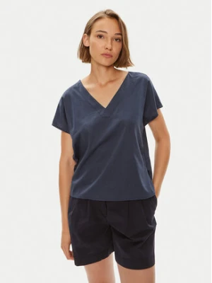 Mustang T-Shirt Elsberry 1015086 Granatowy Relaxed Fit