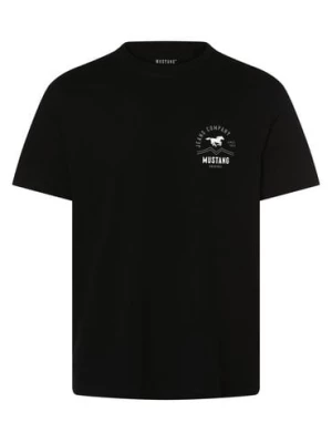 Mustang T-shirt męski Mężczyźni Bawełna czarny nadruk,