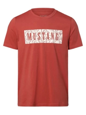 Mustang T-shirt męski Mężczyźni Bawełna czerwony nadruk,