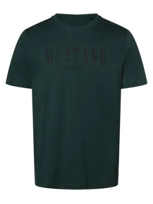 Mustang T-shirt męski Mężczyźni Bawełna zielony nadruk,