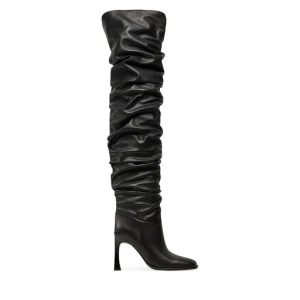 Muszkieterki MICHAEL Michael Kors Kelsea Leather Slouchy Boot 40F4KLHB5L Czarny