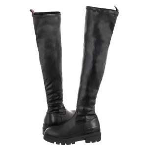 Muszkieterki Monochromatic Over The Knee Boot FW0FW07055 BDS Black (TH605-a) Tommy Hilfiger