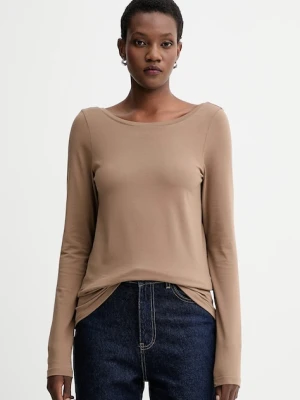 MUUV. longsleeve kolor brązowy odkryte plecy 0