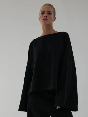 Muuv. Muuv longsleeve damski bawełniany RIO czarny