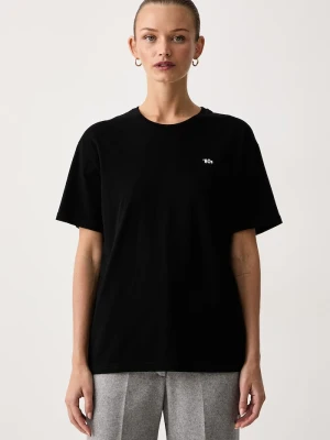 Muuv. Muuv T-shirt oversize damski bawełniany '80s czarny