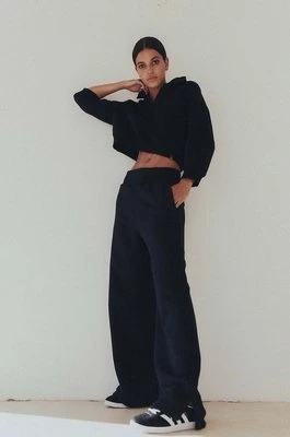 MUUV. spodnie dresowe bawełniane Fin Cotton kolor czarny gładkie
