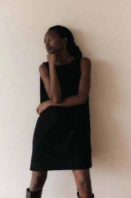 MUUV. sukienka bawełniana #SKATEGIRL kolor czarny mini oversize