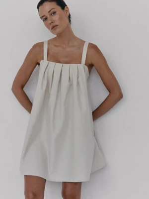 MUUV. sukienka JELLE kolor beżowy mini oversize