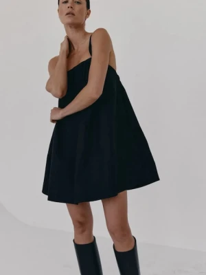 MUUV. sukienka JELLE kolor czarny mini oversize
