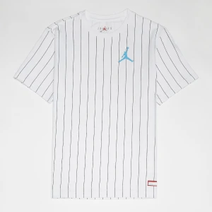 Jordan MVP Pinstrip Short Sleeve Tee uniseks T-Shirts biały rozmiar Odzież