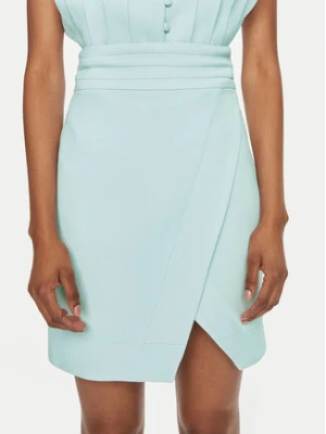 MVP Wardrobe Spódnica trapezowa MVPE4GO135.0CP0037 Błękitny Classic Fit