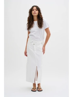 My Essential Wardrobe Spódnica dżinsowa w kolorze białym rozmiar: 40