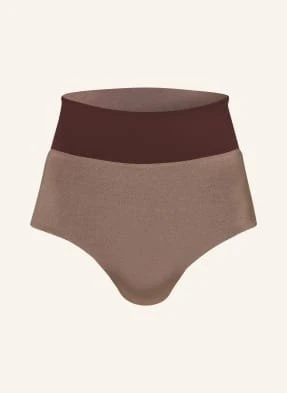 Mymarini Dół Od Bikini Z Wysokim Stanem Surf Shorts Shine Dwustronne Z Ochroną Uv 50+ braun