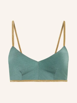 Mymarini Góra Od Bikini Bralette Classic Shine, Model Dwustronny Z Ochroną Uv 50+ gruen