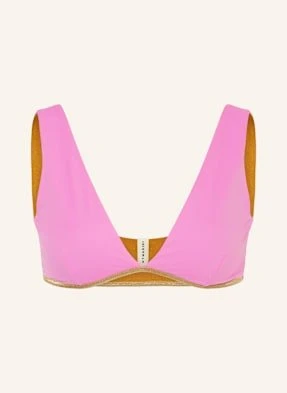 Mymarini Góra Od Bikini Bustier Pool Bra Shine, Model Dwustronny Z Ochroną Uv 50+ rosa
